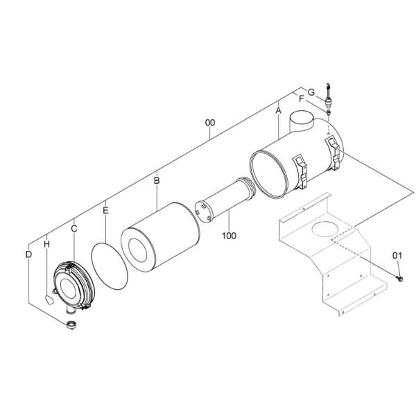Hitachi ZX330-3G ZX200-5G Excavator Spare Parts 4455586 Air Cleaner Cover