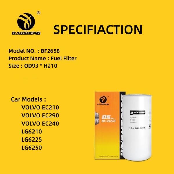 8193841 Excavator Fuel Filter For  EC210 / EC290 / EC240