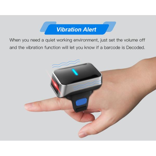 Мини 1D 2D CMOS беспроводный сканер штрих-кодов носимый Bluetooth Ring Finger QR-код сканер
