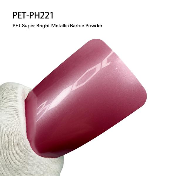 PET-PH221 PET Gloss Wrap Film 1.52 X 18m/Roll Bright Metallic Barbie Powder Color