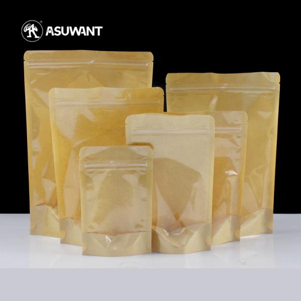 Smell Proof 9 Colors Kraft Paper Pouch Zipper Snack Packing