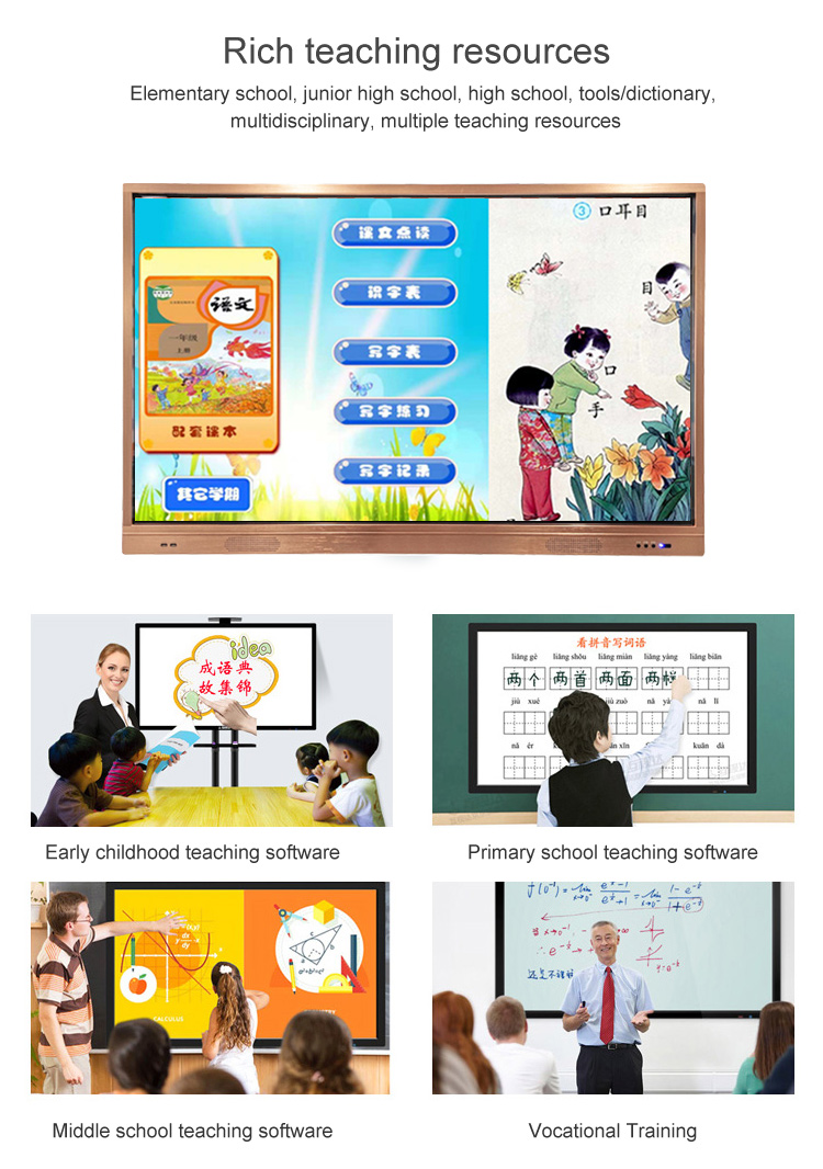 Инфракрасн взаимодействующее Whiteboard экрана касания доски двойной системы 75 дюймов умное