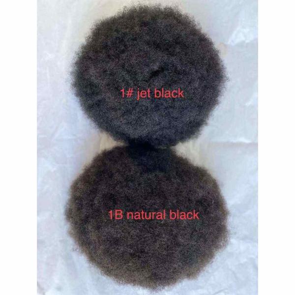 Full Lace Hair Units for Black Men Afro Curly African American Toupee Hairpiece