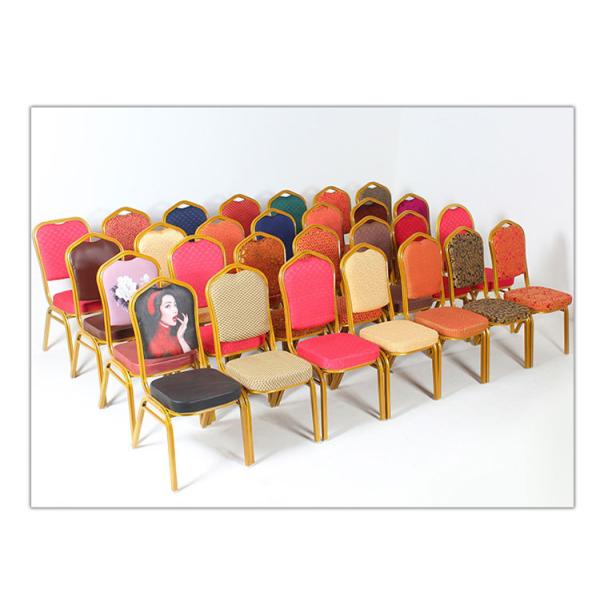 Metal Banquet Restaurant Chairs With Anti Skid Wear Resistant Food Pads