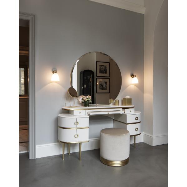 Mirrored Makeup Vanity Desk Dressing Table Chair Set ODM