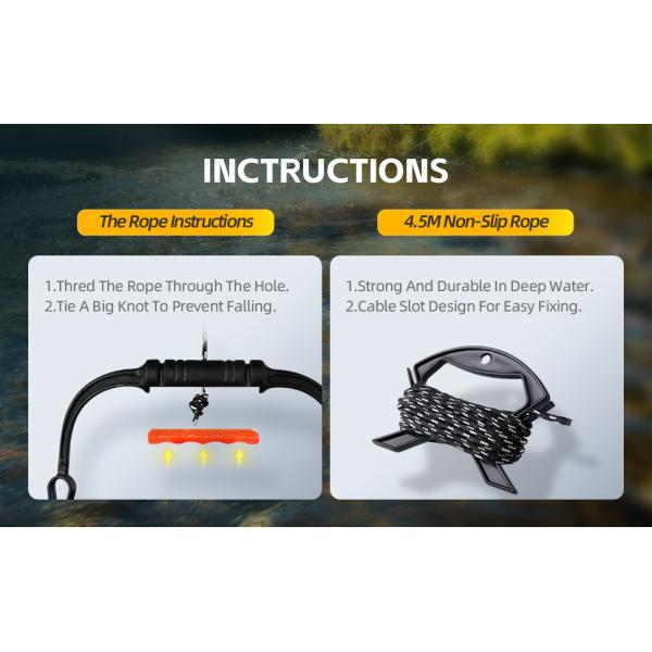 Portable Fishing Water Pail for Camping Traveling Hiking Fishing Boating Gardening with 4.5 Meters Rope