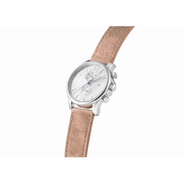 Stainless steel chronograph watches men wrist montre homme genuine leather band