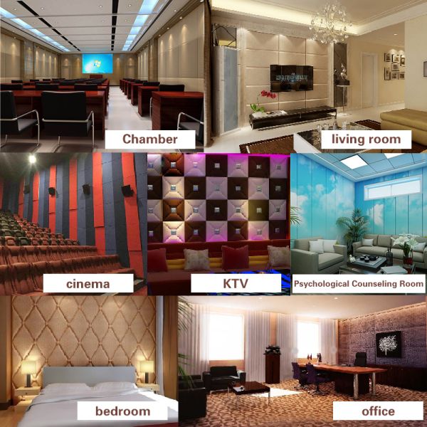 Customized 3D Wall Panel Durable Fabric Wrapped Acoustic Wall Panel