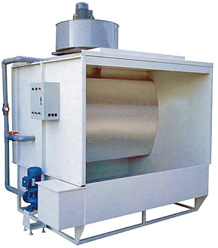 ODM Single Side Water Curtain Spray Booth With Two Explosion Light