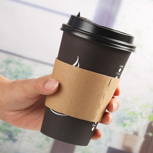 Kraft Corrugated Paper Promotional Insulated Cup Cover Logo Customized