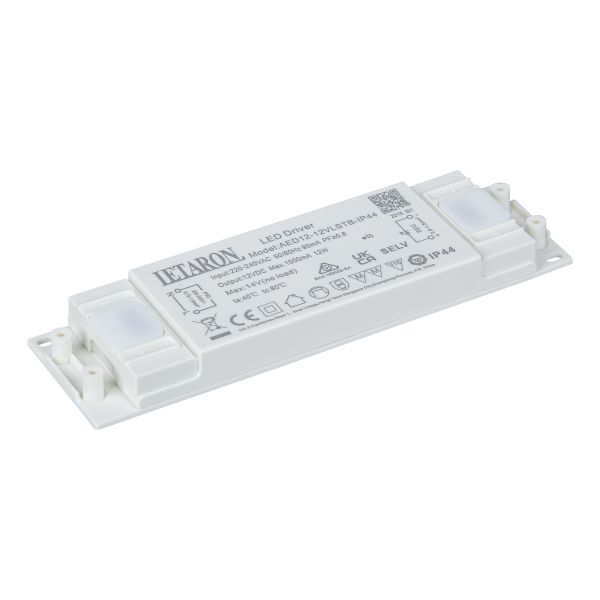 EU Super Slim IP44 LED Driver Waterproof 12W Output for Bathroom Lighting