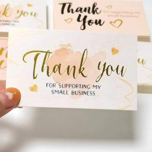 Carte postale rose pour les petites entreprises