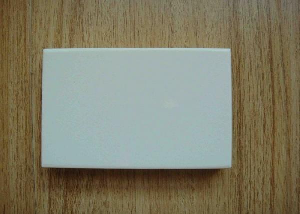 Solid White Quartz Stone Tiles , 6 Mohs Hardness Engineered Quartz Stone Slab