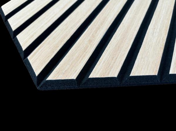 Hexagon Wood Veneer Acoustic Panels Noiseproof PET Slat Acoustic Wall Panels