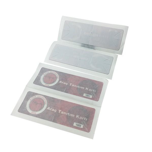 Passive UHF RFID Tag Sticker , RFID Label Sticker Alien H3 9654 For Car Windshield