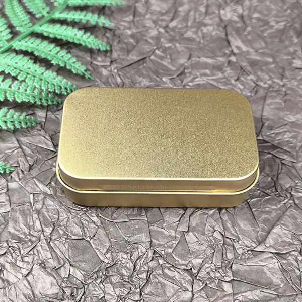 Food Grade Rectangular Embossed Tinplate Metal Box for Cigar Candy Tea