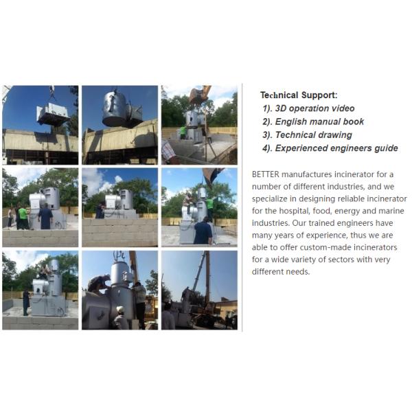 380v/220v Легкая установка Удаление трупов животных для сжигания промышленных отходов