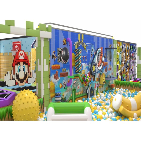 Custom Macaron All In One Indoor Villa Family Entertainment Center Soft Play Playground