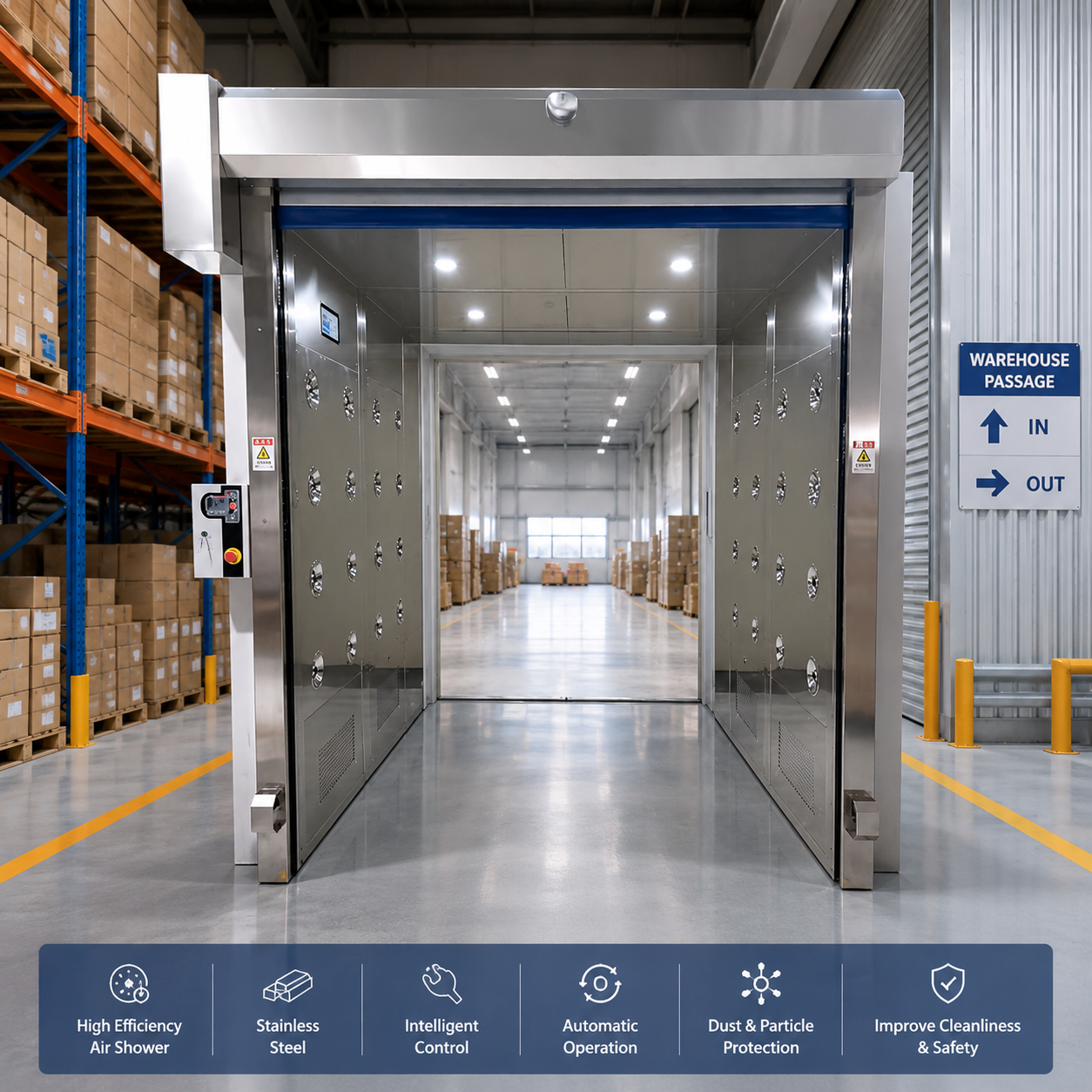UL/CE Certified Fast Rolling Door with 2.5m/s Speed for Airport & Pharma Grade Applications