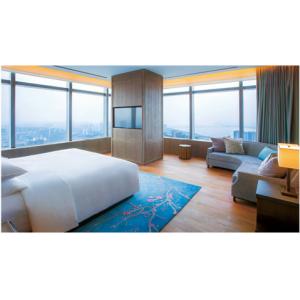 Ensembles de meubles d'hôtel de luxe en placage de bois pour chambre à coucher de projet de villa