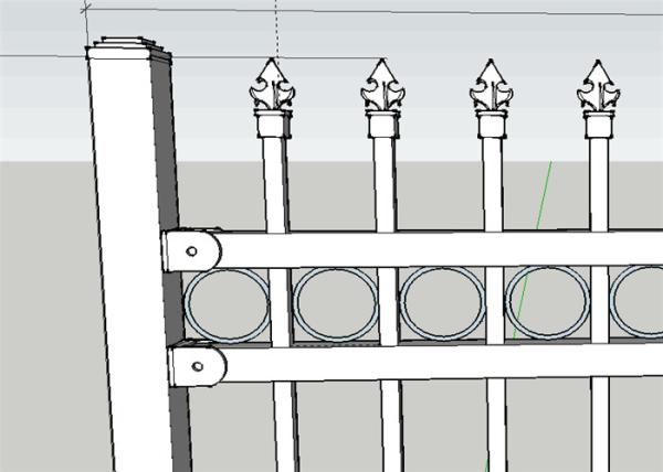 Ornamental Picket Steel Fence Panel / Black Steel Fence / Ornamental Steel Fence