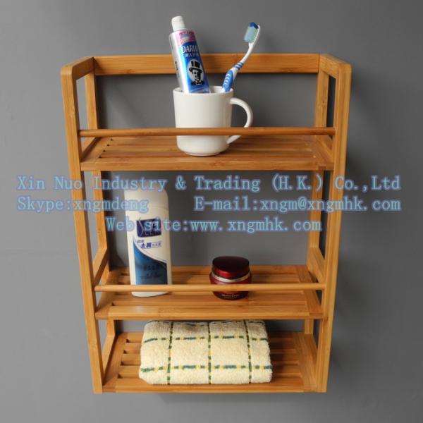 Bamboo bathroom accessories, bathroom bamboo shelving, bamboo towel rack