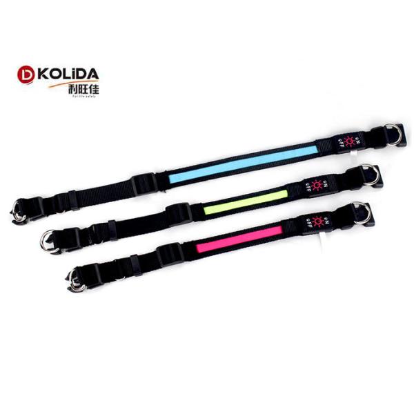 Multi Color Safety LED Dog Collar Harness Flashing Light Up For Dark Environment  / Night