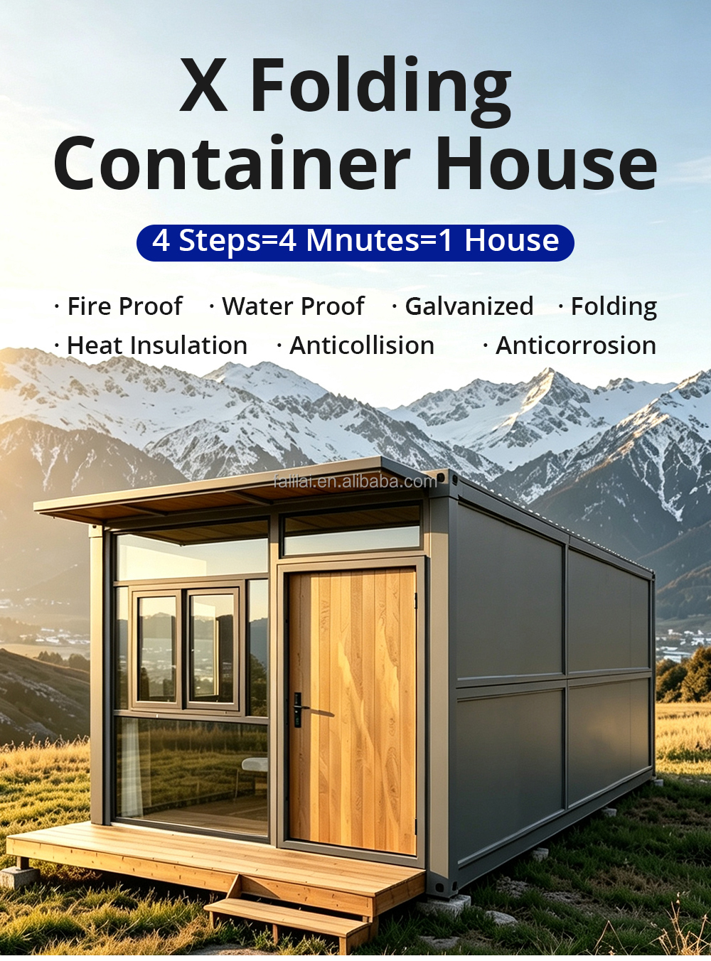 High Quality Easy Assembly 20ft Folding Container House Modular Container Unit Portable Site Office Prefab Dormitory Bathroom