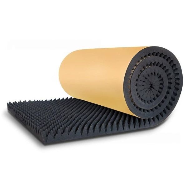Wave Shaped Black Sound Panels Noise Cancelling Foam For Studios & Offices
