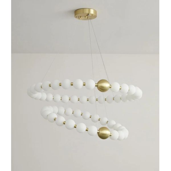Round Ring Hanging Lamp Frosted Ball Ceiling Chandelier High Quality Living Room Dining Room Hanging Light (WH-AP-666)