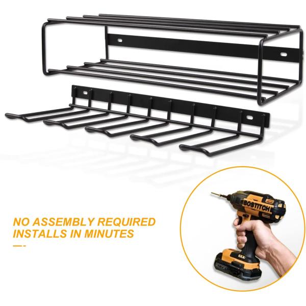 Organiseur d'outils électriques standard à 3 couches monté sur le mur 43*19*10cm Porteur de stockage d'outils