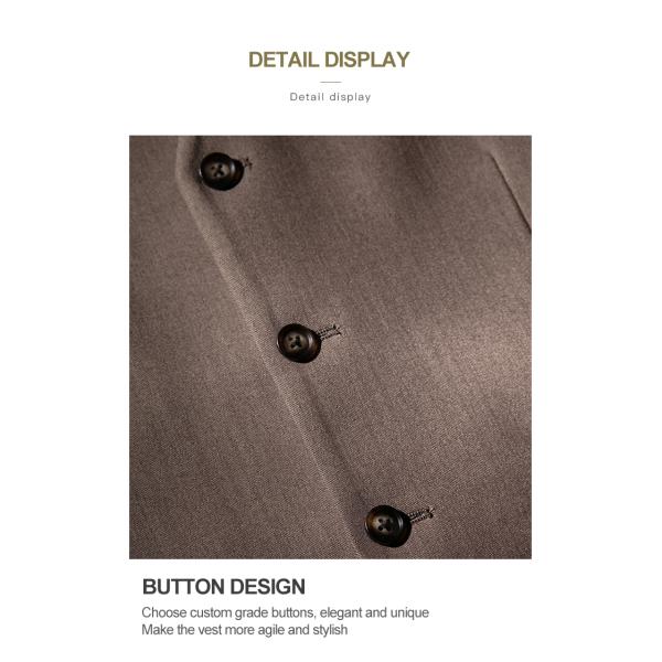 Мужской костюм с твердым узором, жилет для работы, красивое платье жениха.