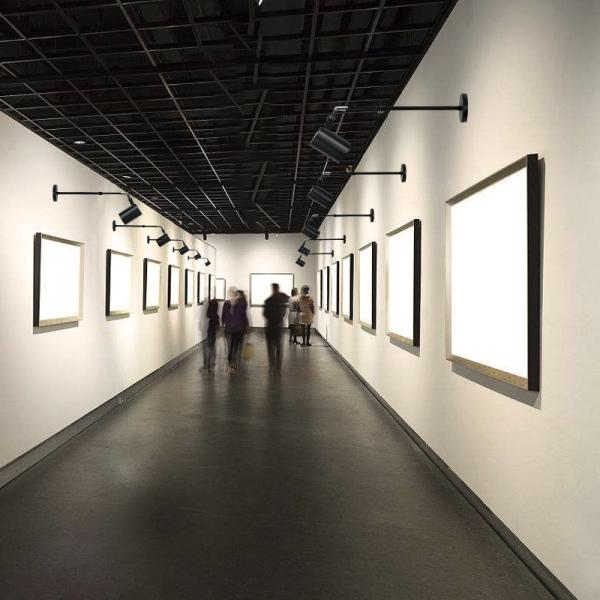 Industrial Black White art wall spotlights long pole picture led light (WH-RC-02）