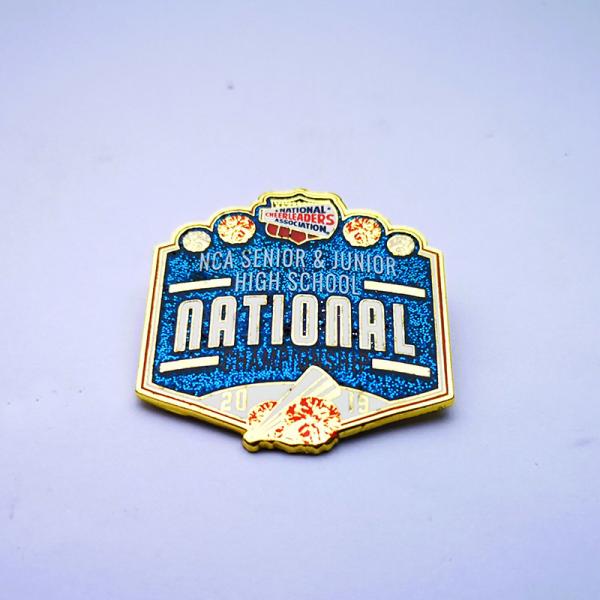 School Association Customized Lapel Pins Die Casting With Embossed Back Texts