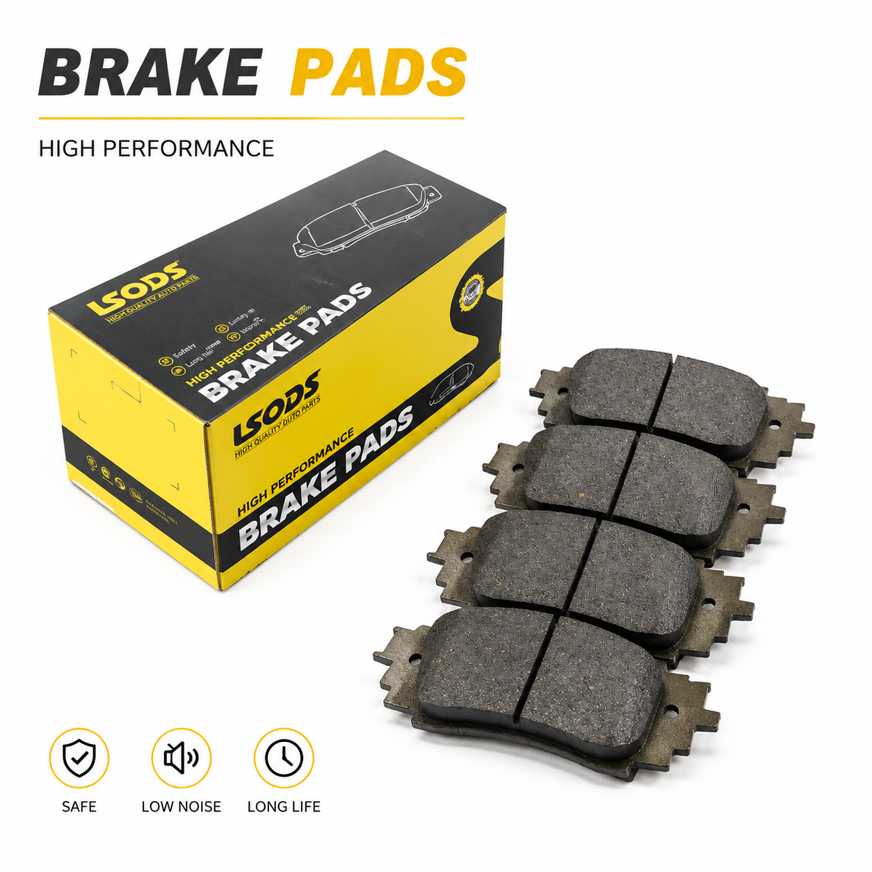 Front Semi Metallic Brake Pads Low Noise Durable 04465-48220 For Toyota Venza