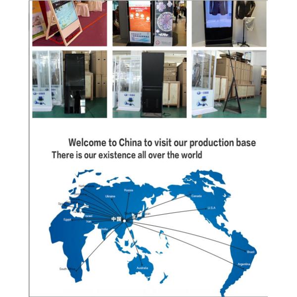 43 señalización movible semi al aire libre 1920x1080 de WiFi LCD Digitaces de la pulgada