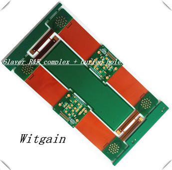 FR4 6 Layer Rigid Flex Circuit Boards 1.6 MM Thickness