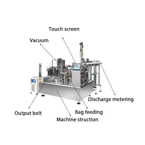 Rotary Meat Food Filling Sealing Vacuum Packing Machine