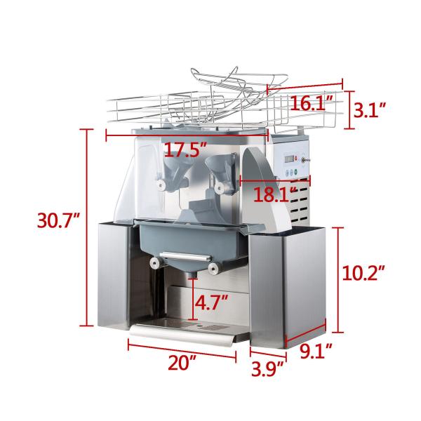 Коммерческий электрический пресс 110 В Оранжевый соковыжиматель для цитрусовых с корзиной из нержавеющей стали