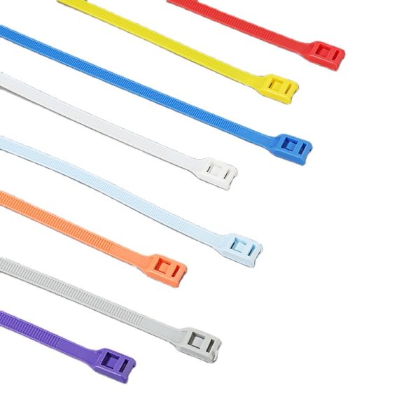 Long Term Colour Cable Ties Releasable 50 LBS Tensile Strength Abrasion Resistant