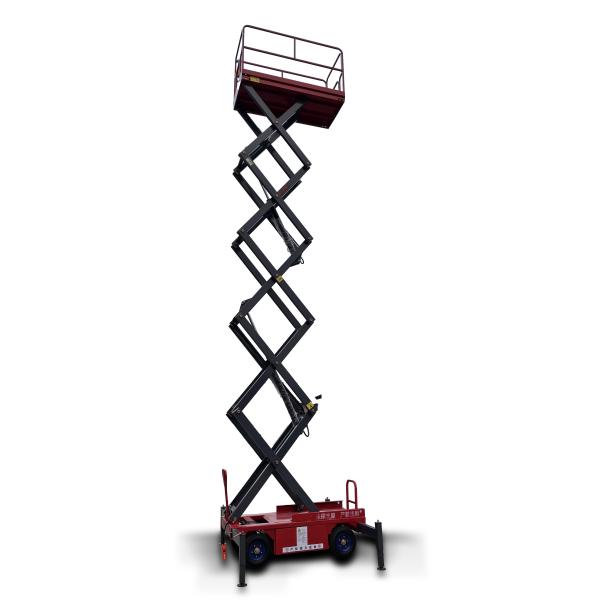 High Capacity 320kg Double Scissor Lift With 12m Reach Reliable And Safe Hydraulic Electric Aerial Platform