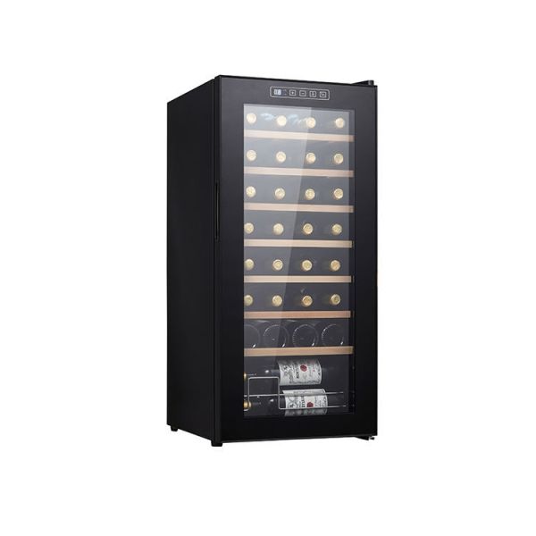 Freestanding 32-Bottle Wine Cooler with Digital Temperature Control and Adjustable Shelves