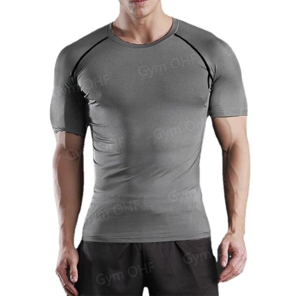 XMAMLON Men's Short-sleeved Tight T-shirt Perfect for Athletic Compression Training