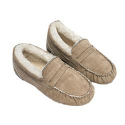 Warm Low Heel Round Toe Velvet Cotton Plush One Step Shoes for Commuter