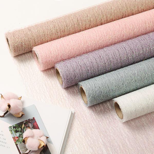Polyester 50cmx5yards Florist Wrapping Paper Rainbow Mesh Roll Weather Resistant