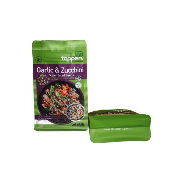 Colorful Stand up k plastic aluminum foil food grade resealable Plastic Flat Bottom Bags