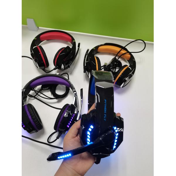 Amostra Grtis G9000 PRO проводные игровые гарнитуры с светодиодным микрофоном 40 мм