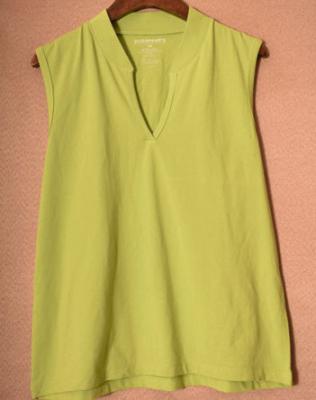Refreshing Style Ladies Summer Vest 95% Cotton Green Tank Top Womens