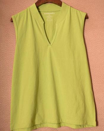 Refreshing Style Ladies Summer Vest 95% Cotton Green Tank Top Womens