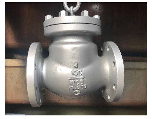 4 polegadas CF8 WCB de aço carbono Flange balanço válvula de verificação certificado completo e manual